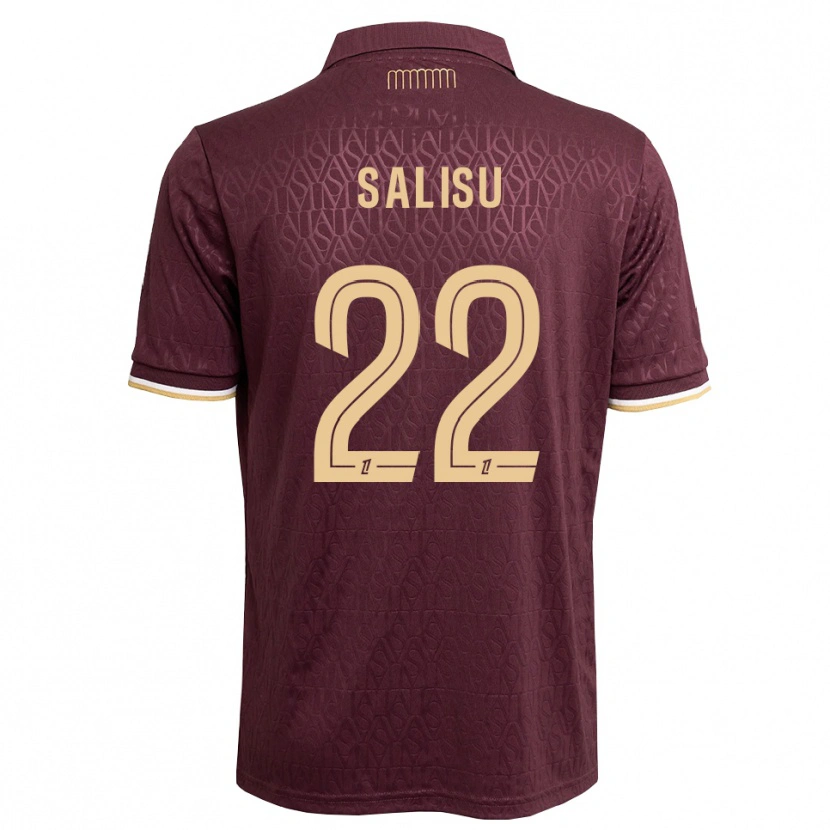 Danxen Kinderen Mohammed Salisu #22 Maroon Zandbruin Uitshirt Uittenue 2026/27 T-Shirt