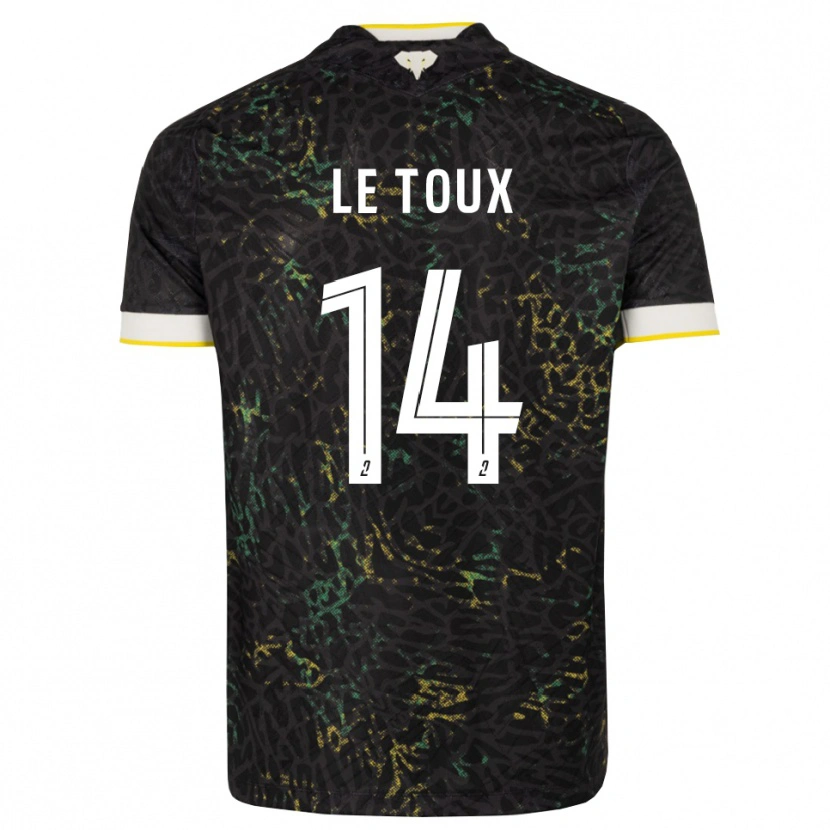 Danxen Kinderen Many Le Toux #14 Zwart Wit Geel Uitshirt Uittenue 2026/27 T-Shirt