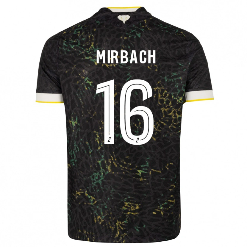 Danxen Kinderen Alexis Mirbach #16 Zwart Wit Geel Uitshirt Uittenue 2026/27 T-Shirt
