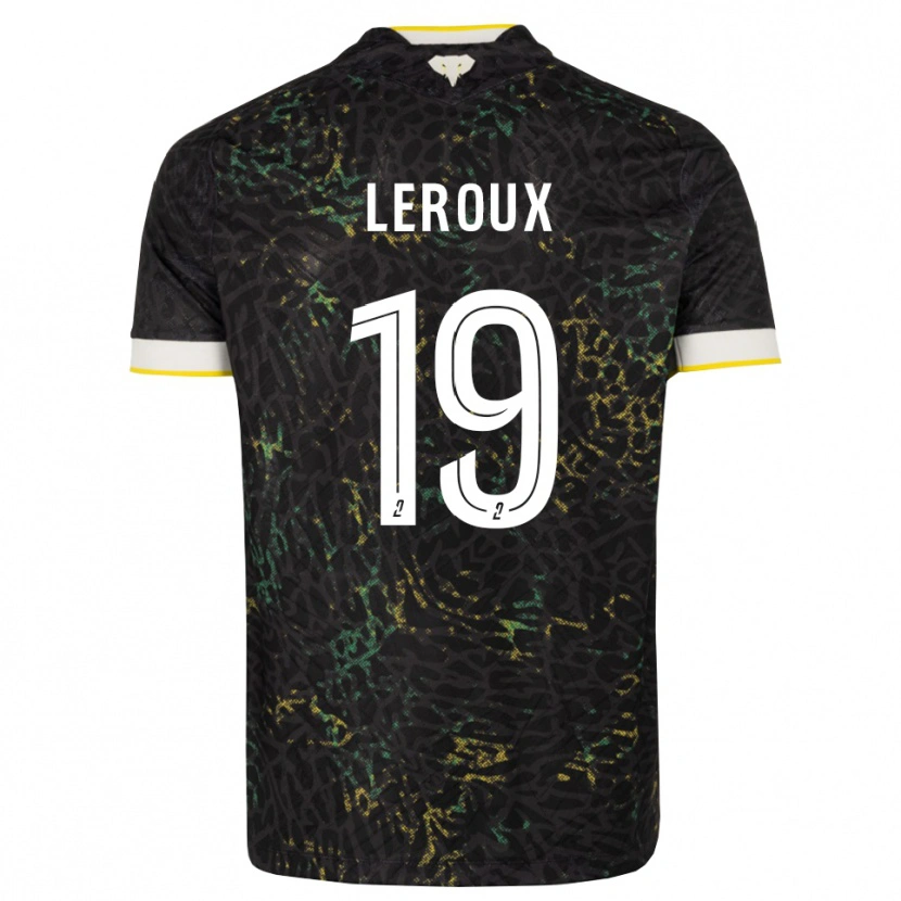 Danxen Kinderen Louis Leroux #19 Zwart Wit Geel Uitshirt Uittenue 2026/27 T-Shirt