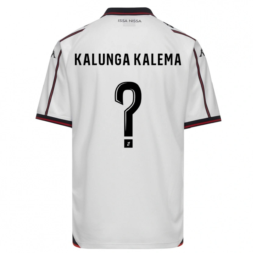 Danxen Kinderen Kevin Kalunga Kalema #0 Zwart Wit Uitshirt Uittenue 2026/27 T-Shirt