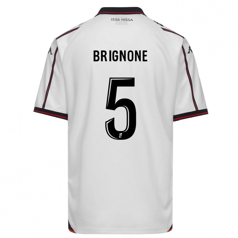 Danxen Kinderen Kenzo Brignone #5 Zwart Wit Uitshirt Uittenue 2026/27 T-Shirt