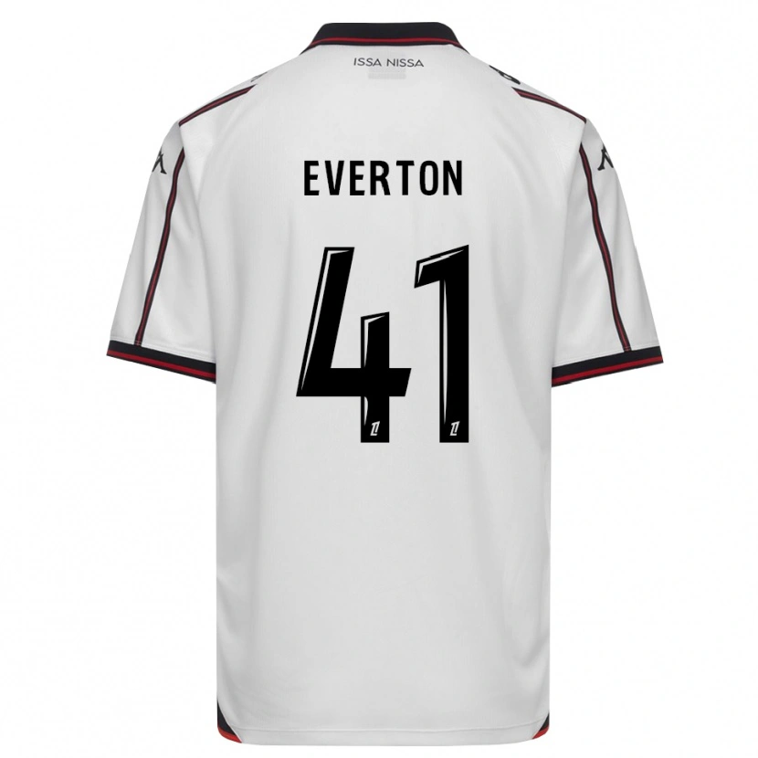 Danxen Kinderen Everton Pereira Da Silva #41 Zwart Wit Uitshirt Uittenue 2026/27 T-Shirt