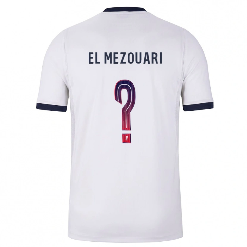 Danxen Kinderen Abde-Chahid El Mezouari #0 Wit Zwart Rood Uitshirt Uittenue 2026/27 T-Shirt