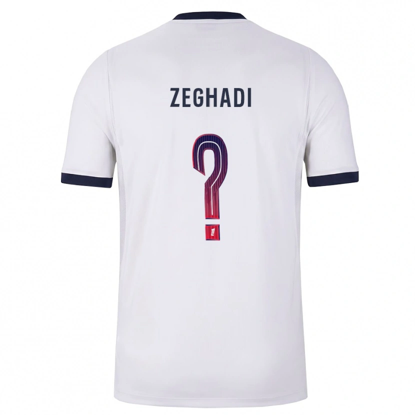 Danxen Kinderen Souleyman Zeghadi #0 Wit Zwart Rood Uitshirt Uittenue 2026/27 T-Shirt