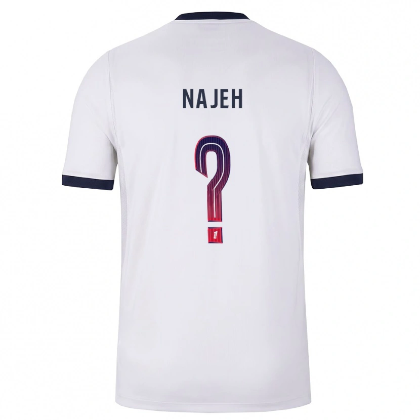 Danxen Kinderen Kais Najeh #0 Wit Zwart Rood Uitshirt Uittenue 2026/27 T-Shirt
