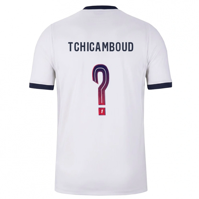 Danxen Kinderen Queyrell Tchicamboud #0 Wit Zwart Rood Uitshirt Uittenue 2026/27 T-Shirt