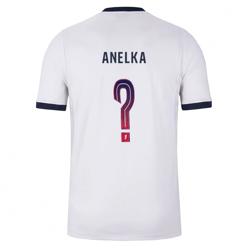 Danxen Kinderen Kaïs Anelka #0 Wit Zwart Rood Uitshirt Uittenue 2026/27 T-Shirt