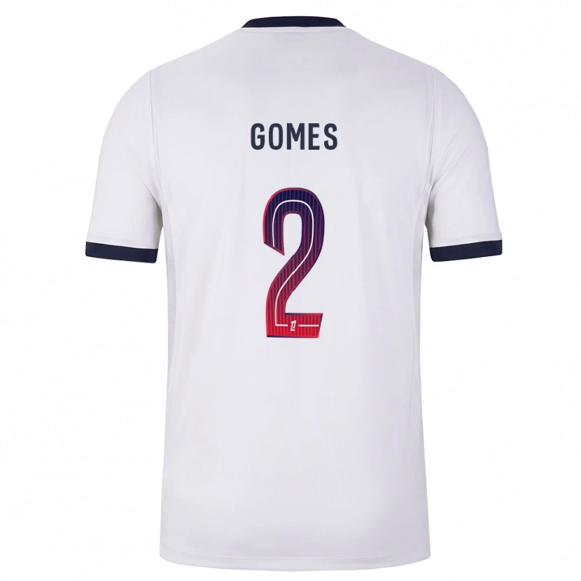 Danxen Kinderen Nicolas Gomes #2 Wit Zwart Rood Uitshirt Uittenue 2026/27 T-Shirt