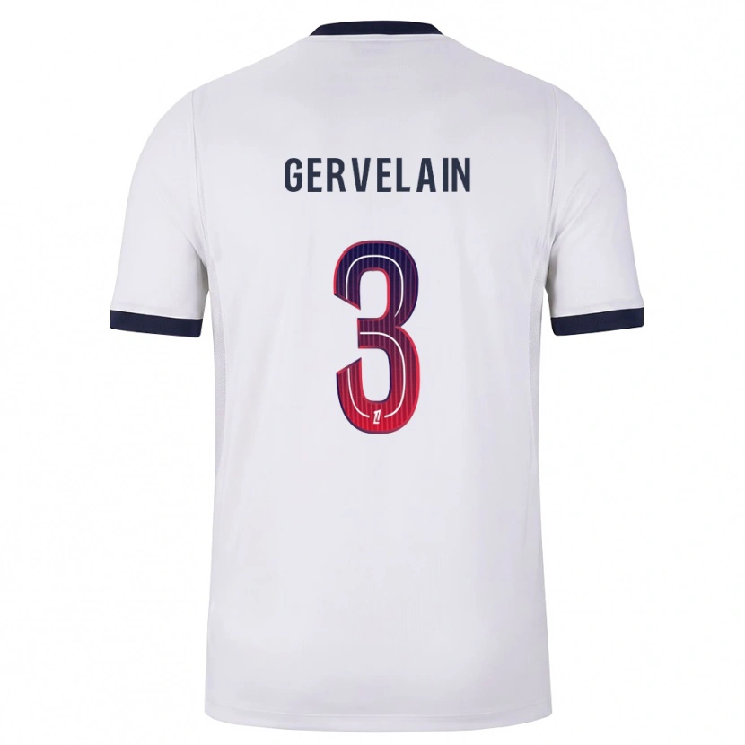Danxen Kinderen Jordan Gervelain #3 Wit Zwart Rood Uitshirt Uittenue 2026/27 T-Shirt