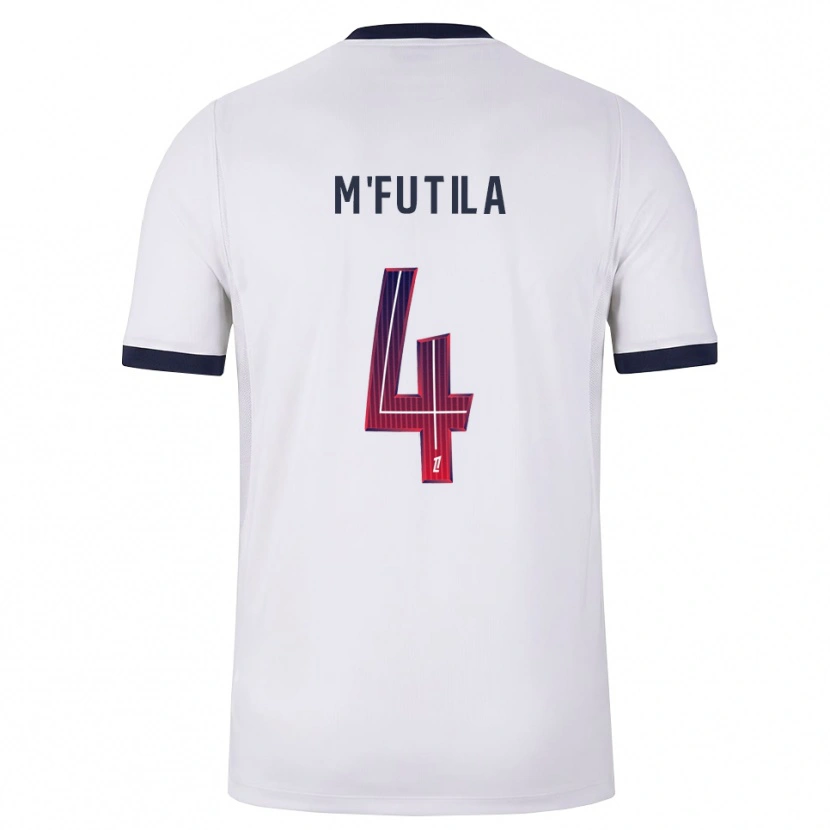 Danxen Kinderen Hermi M'futila #4 Wit Zwart Rood Uitshirt Uittenue 2026/27 T-Shirt