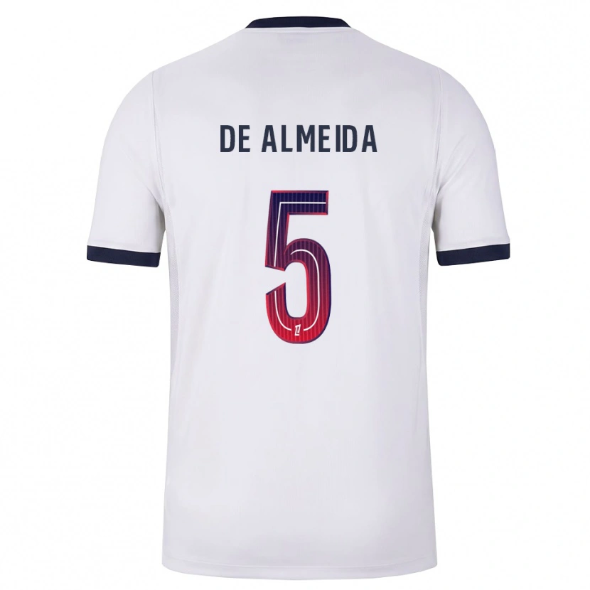 Danxen Kinderen Elisa De Almeida #5 Wit Zwart Rood Uitshirt Uittenue 2026/27 T-Shirt