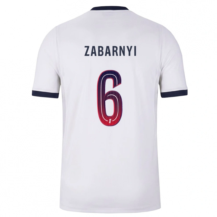 Danxen Kinderen Ilya Zabarnyi #6 Wit Zwart Rood Uitshirt Uittenue 2026/27 T-Shirt