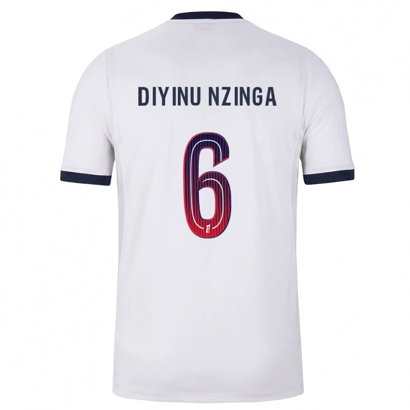 Danxen Kinderen Vainqueur Nzinga #6 Wit Zwart Rood Uitshirt Uittenue 2026/27 T-Shirt