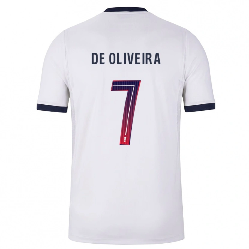 Danxen Kinderen Mathieu De Oliveira #7 Wit Zwart Rood Uitshirt Uittenue 2026/27 T-Shirt