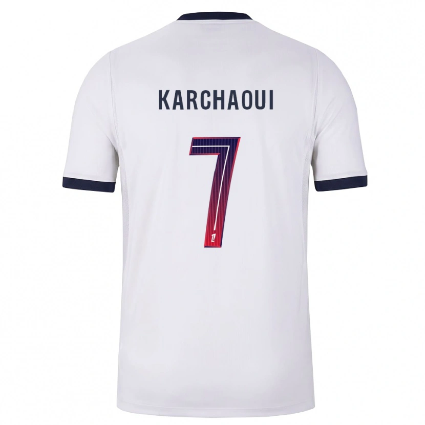 Danxen Kinderen Sakina Karchaoui #7 Wit Zwart Rood Uitshirt Uittenue 2026/27 T-Shirt