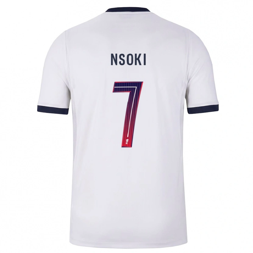 Danxen Kinderen Noah Nsoki #7 Wit Zwart Rood Uitshirt Uittenue 2026/27 T-Shirt