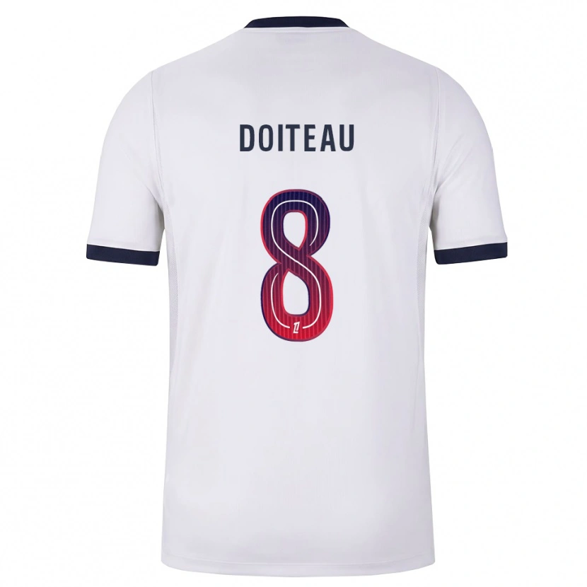 Danxen Kinderen Benoit Doiteau #8 Wit Zwart Rood Uitshirt Uittenue 2026/27 T-Shirt