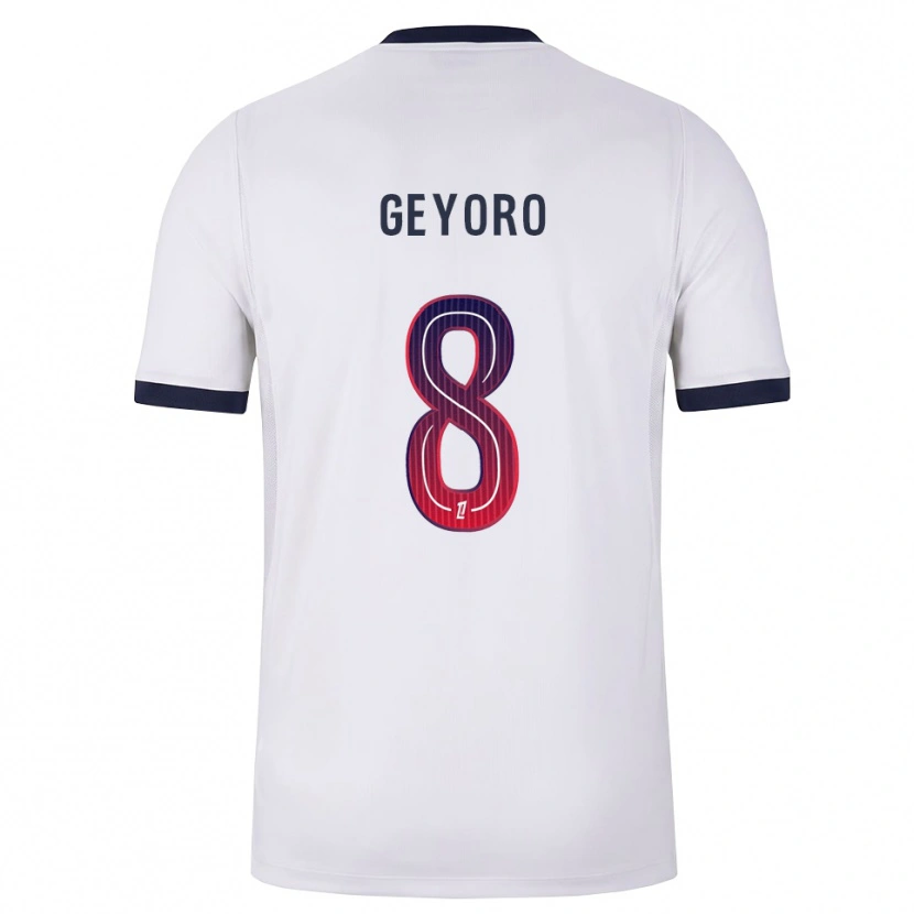 Danxen Kinderen Grace Geyoro #8 Wit Zwart Rood Uitshirt Uittenue 2026/27 T-Shirt