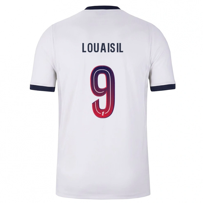 Danxen Kinderen Kévin Louaisil #9 Wit Zwart Rood Uitshirt Uittenue 2026/27 T-Shirt