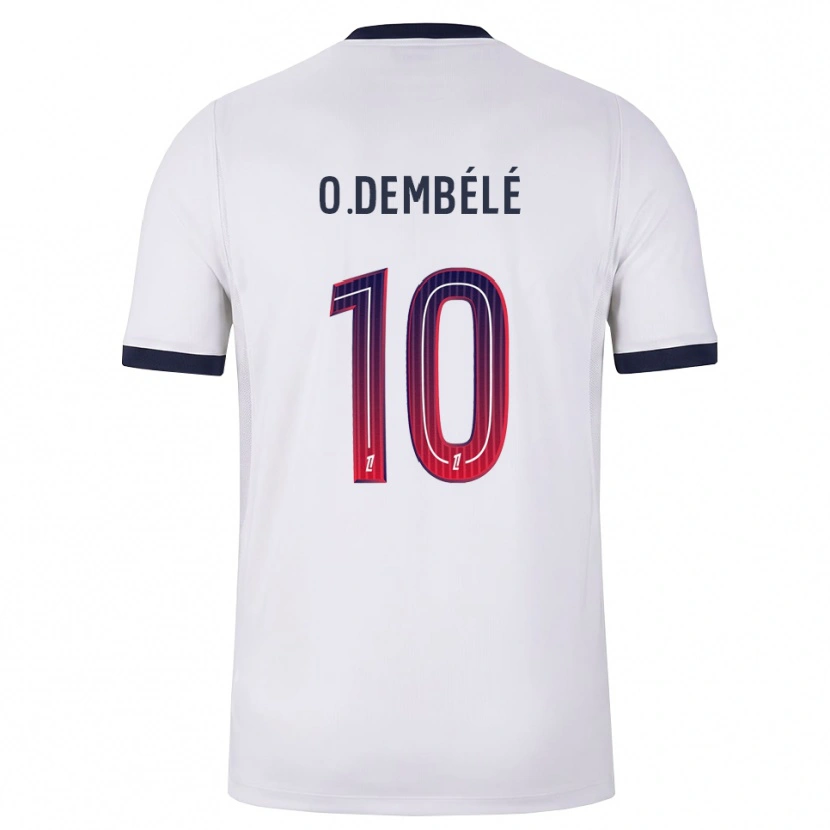 Danxen Kinderen Ousmane Dembélé #10 Wit Zwart Rood Uitshirt Uittenue 2026/27 T-Shirt