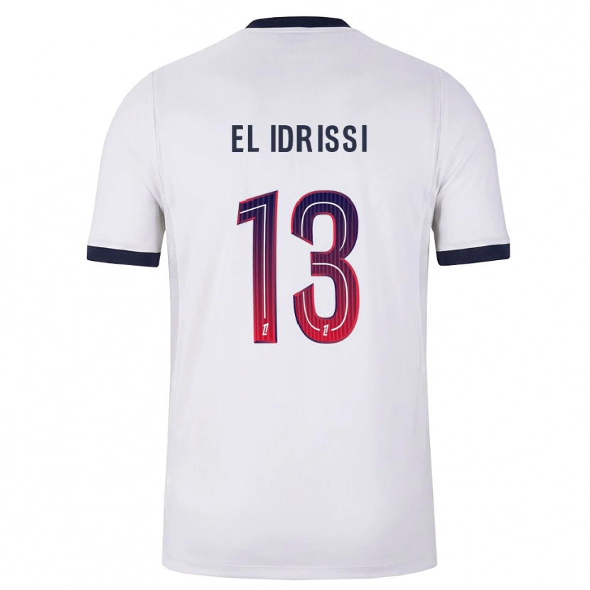 Danxen Kinderen Mohamed-Amine El Idrissi #13 Wit Zwart Rood Uitshirt Uittenue 2026/27 T-Shirt