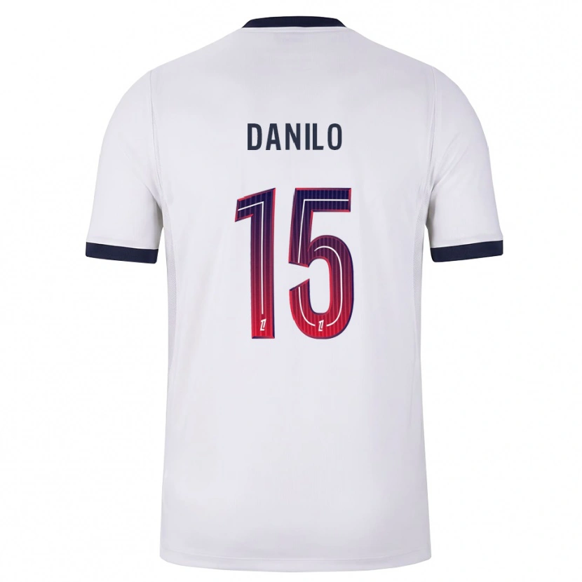Danxen Kinderen Danilo Pereira #15 Wit Zwart Rood Uitshirt Uittenue 2026/27 T-Shirt