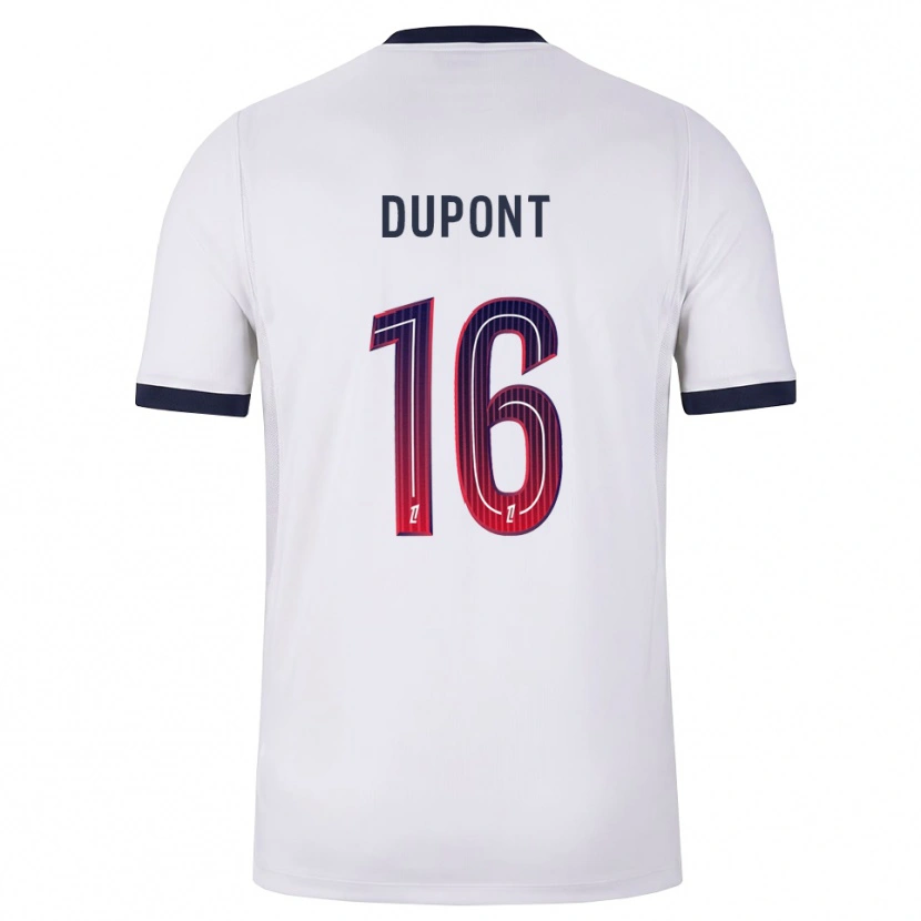 Danxen Kinderen Raphaël Dupont #16 Wit Zwart Rood Uitshirt Uittenue 2026/27 T-Shirt