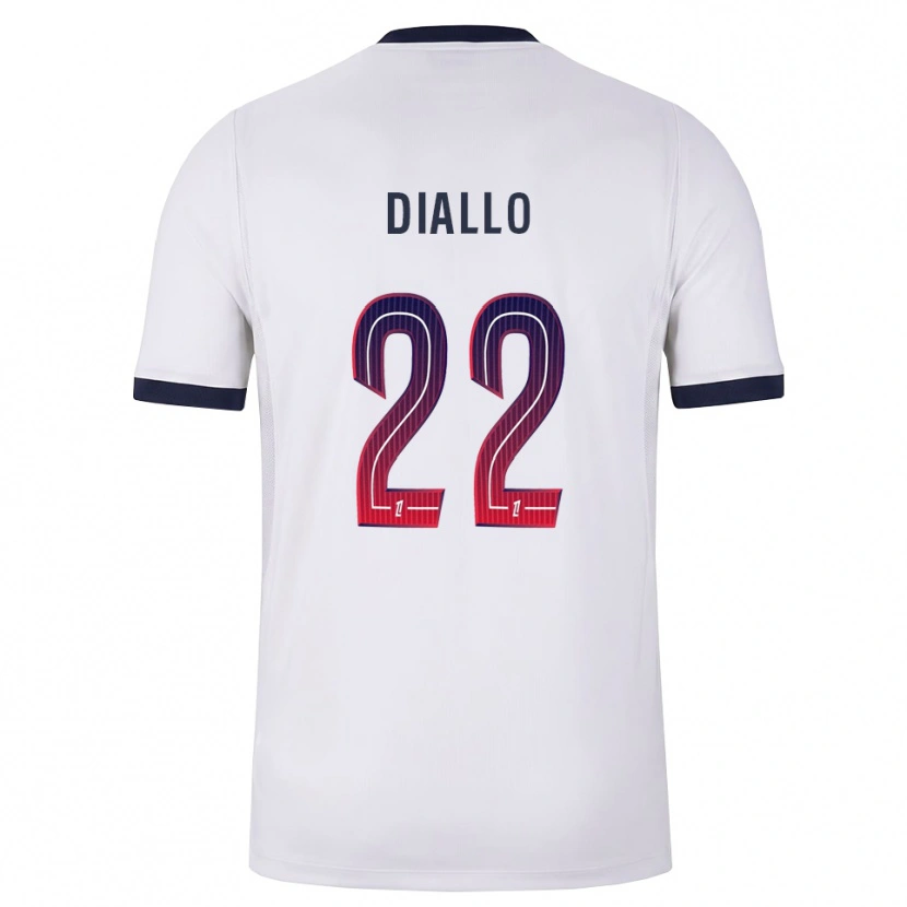 Danxen Kinderen Abdou Diallo #22 Wit Zwart Rood Uitshirt Uittenue 2026/27 T-Shirt