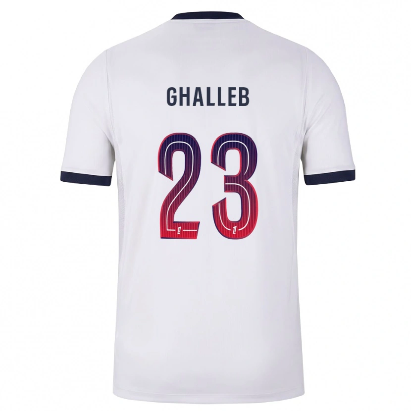 Danxen Kinderen Edem Ghalleb #23 Wit Zwart Rood Uitshirt Uittenue 2026/27 T-Shirt