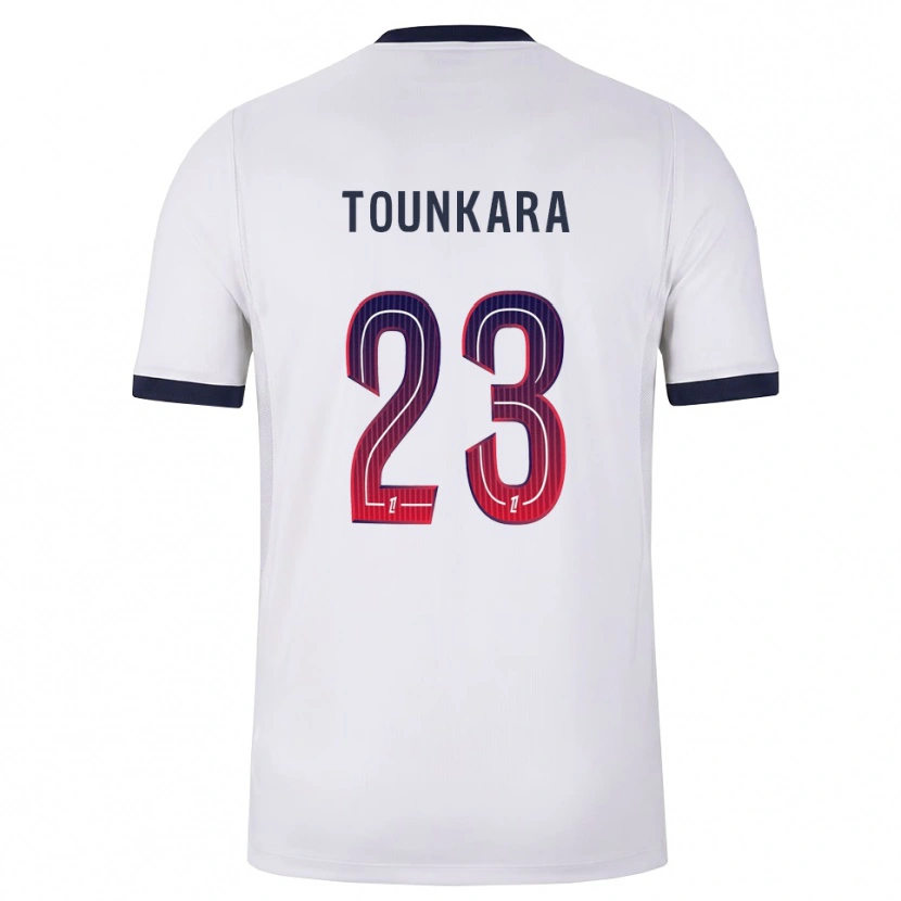 Danxen Kinderen Aïssatou Tounkara #23 Wit Zwart Rood Uitshirt Uittenue 2026/27 T-Shirt