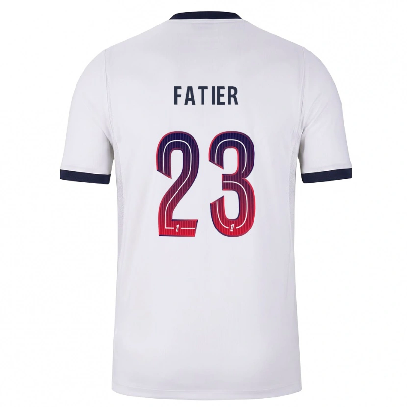 Danxen Kinderen Noémie Fatier #23 Wit Zwart Rood Uitshirt Uittenue 2026/27 T-Shirt