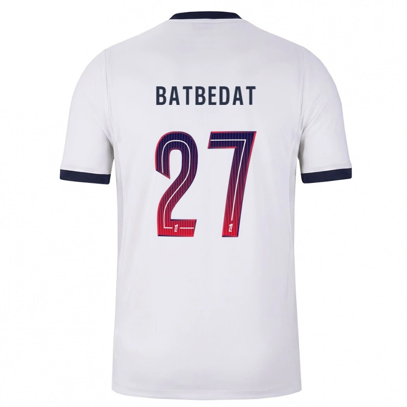 Danxen Kinderen Lucas Batbedat #27 Wit Zwart Rood Uitshirt Uittenue 2026/27 T-Shirt