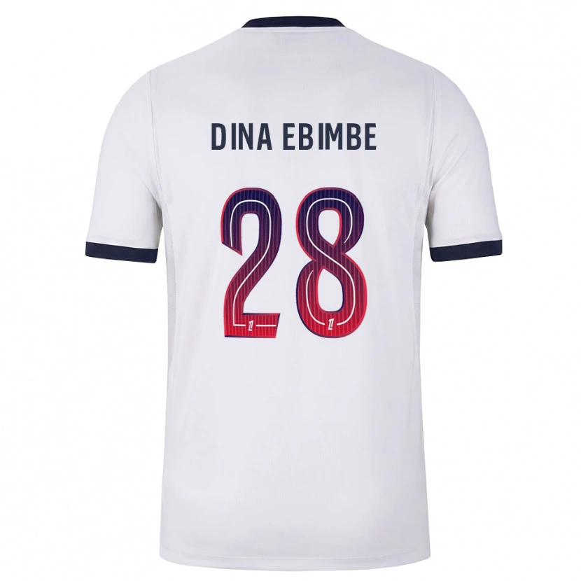 Danxen Kinderen Eric Junior Dina Ebimbe #28 Wit Zwart Rood Uitshirt Uittenue 2026/27 T-Shirt
