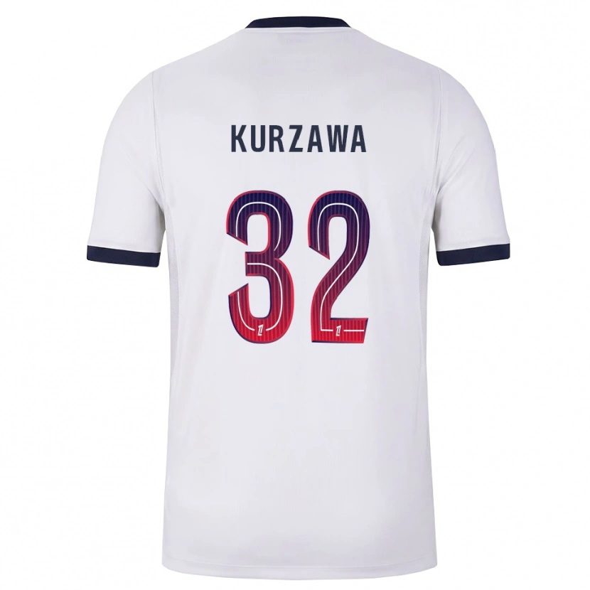 Danxen Kinderen Layvin Kurzawa #32 Wit Zwart Rood Uitshirt Uittenue 2026/27 T-Shirt