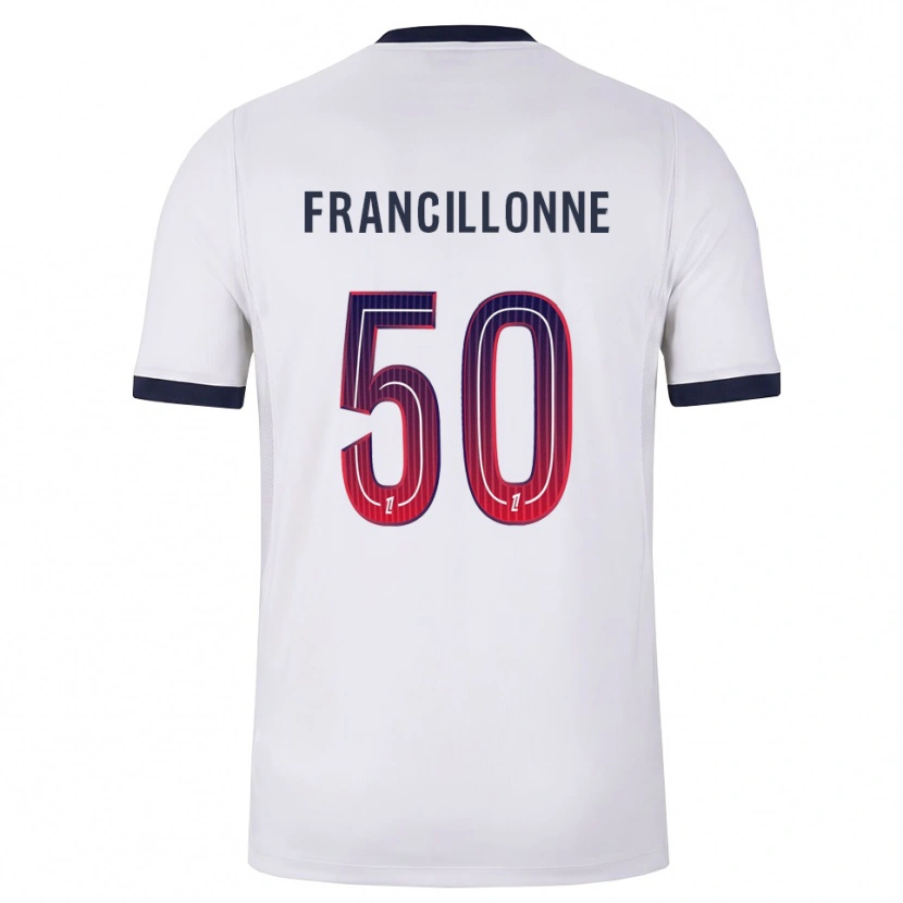 Danxen Kinderen Bryan Francillonne #50 Wit Zwart Rood Uitshirt Uittenue 2026/27 T-Shirt