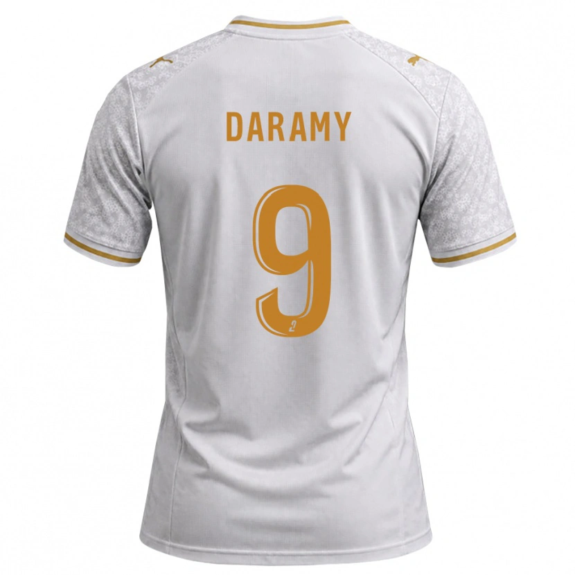 Danxen Kinderen Mohamed Daramy #9 Wit Grijs Goudenrood Uitshirt Uittenue 2026/27 T-Shirt