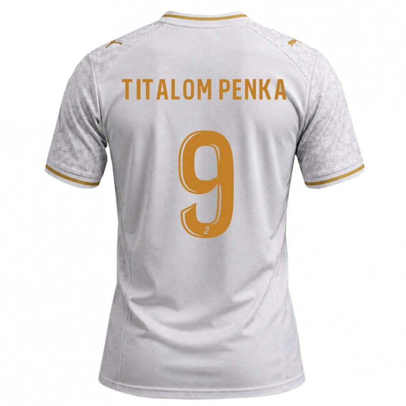 Danxen Kinderen Titalom Penka #9 Wit Grijs Goudenrood Uitshirt Uittenue 2026/27 T-Shirt