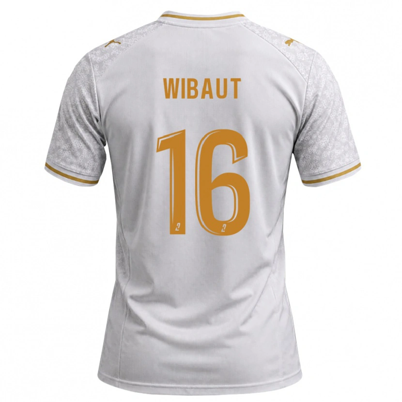 Danxen Kinderen Clara Wibaut #16 Wit Grijs Goudenrood Uitshirt Uittenue 2026/27 T-Shirt