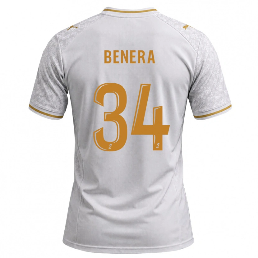 Danxen Kinderen Ummene Benera #34 Wit Grijs Goudenrood Uitshirt Uittenue 2026/27 T-Shirt