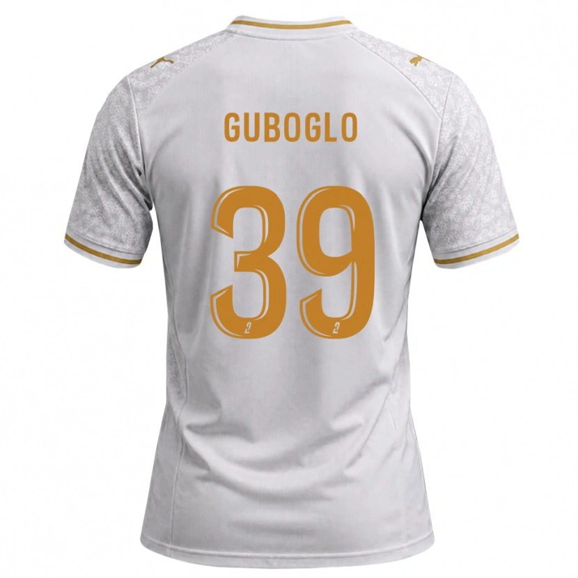 Danxen Kinderen Aleksandr Guboglo #39 Wit Grijs Goudenrood Uitshirt Uittenue 2026/27 T-Shirt