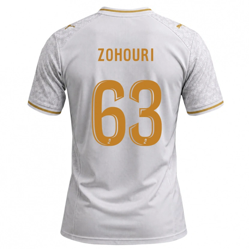 Danxen Kinderen Armel Zohouri #63 Wit Grijs Goudenrood Uitshirt Uittenue 2026/27 T-Shirt