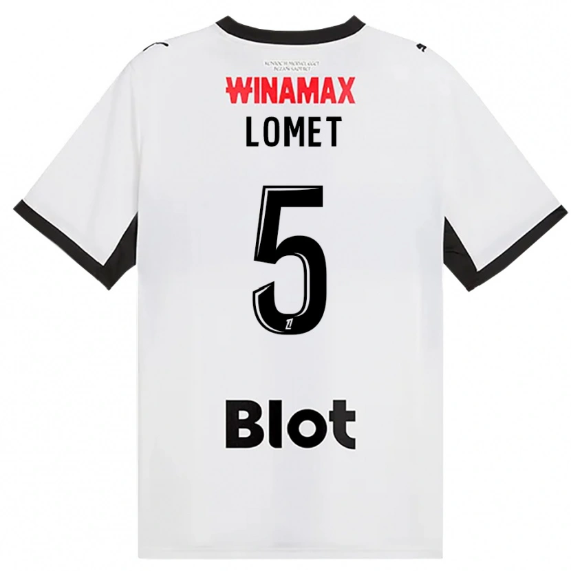 Danxen Kinderen Ruben Lomet #5 Zwart Wit Rood Uitshirt Uittenue 2026/27 T-Shirt