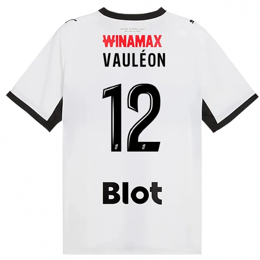 Danxen Kinderen Antoine Vauléon #12 Zwart Wit Rood Uitshirt Uittenue 2026/27 T-Shirt