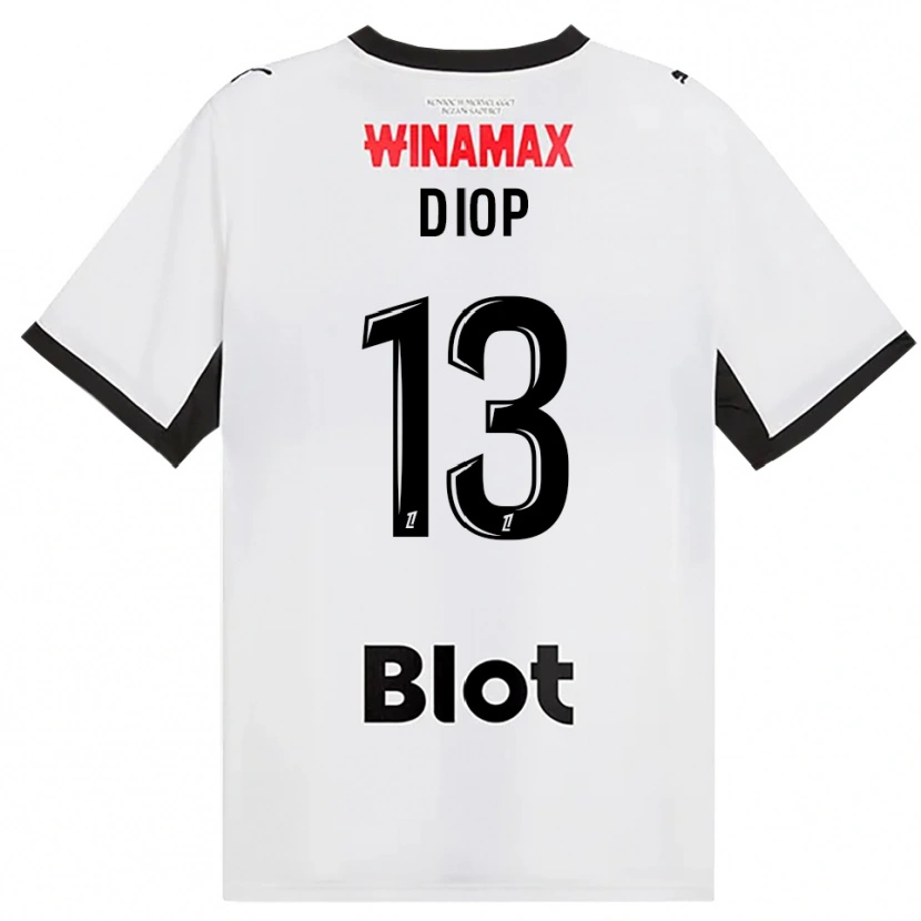 Danxen Kinderen Noham Diop #13 Zwart Wit Rood Uitshirt Uittenue 2026/27 T-Shirt