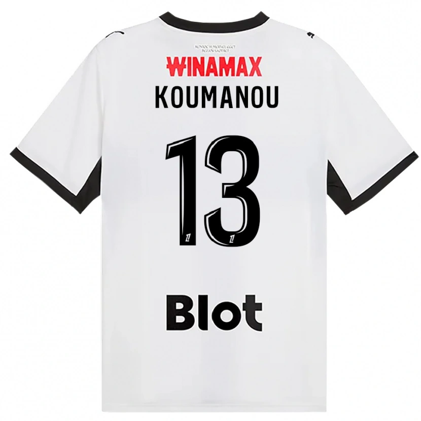 Danxen Kinderen Noa Koumanou #13 Zwart Wit Rood Uitshirt Uittenue 2026/27 T-Shirt
