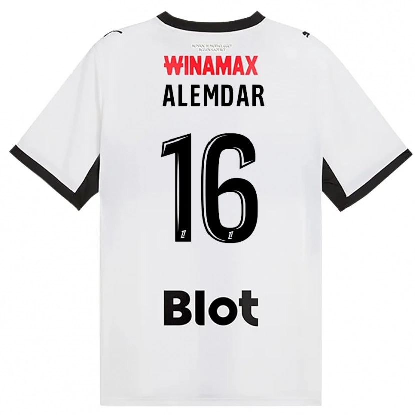 Danxen Kinderen Doğan Alemdar #16 Zwart Wit Rood Uitshirt Uittenue 2026/27 T-Shirt