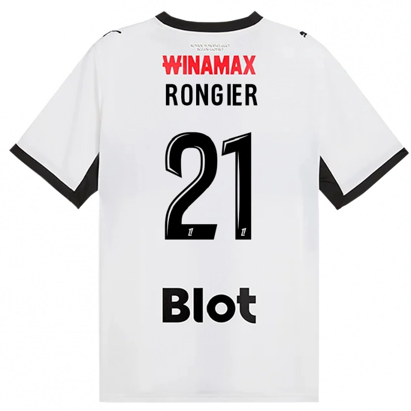 Danxen Kinderen Valentin Rongier #21 Zwart Wit Rood Uitshirt Uittenue 2026/27 T-Shirt