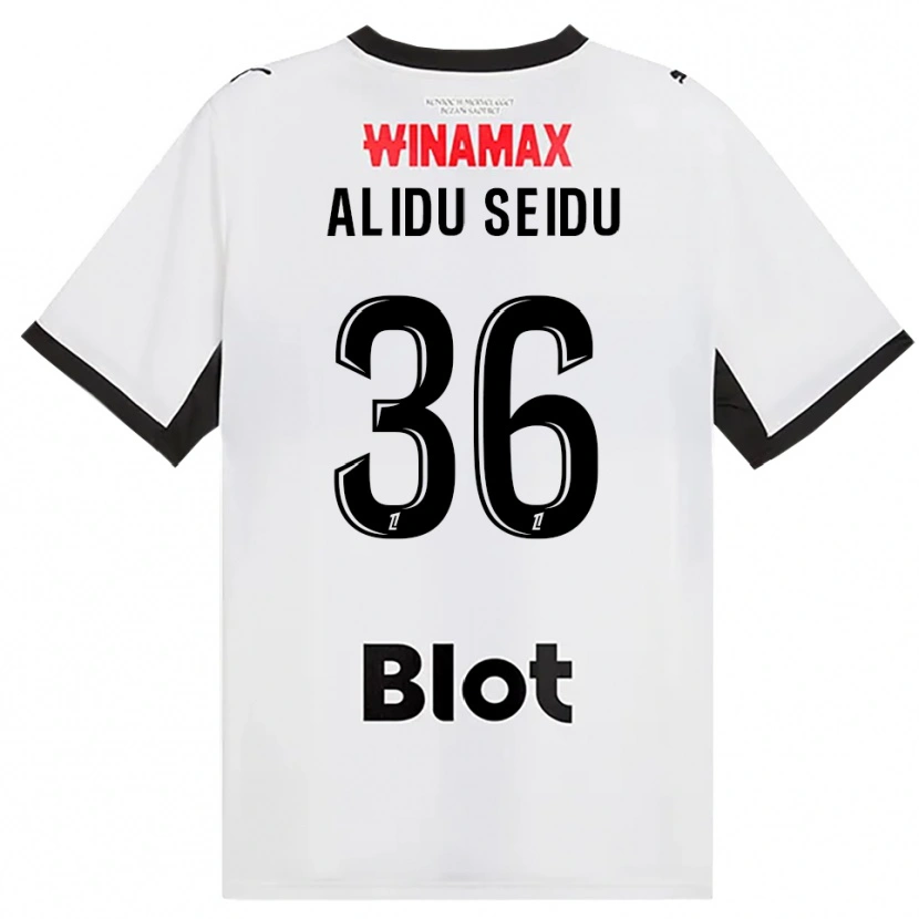 Danxen Kinderen Alidu Seidu #36 Zwart Wit Rood Uitshirt Uittenue 2026/27 T-Shirt