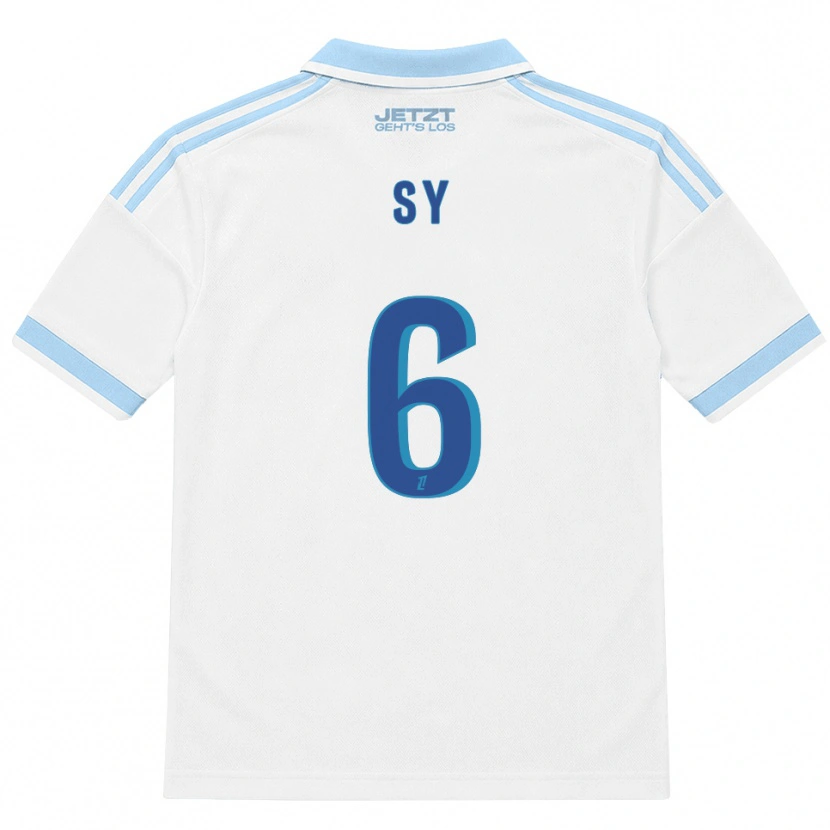 Danxen Kinderen Demba Sy #6 Licht Hemelsblauw Wit Rood Uitshirt Uittenue 2026/27 T-Shirt